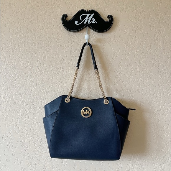 Michael Kors Navy Blue Shoulder Bag - Picture 1 of 10